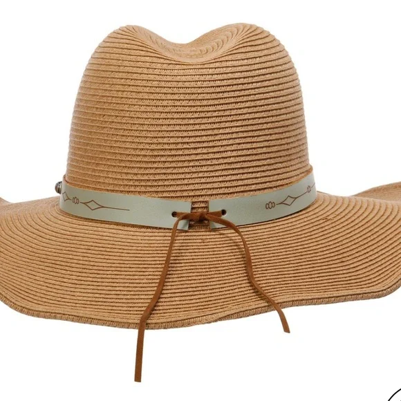 Frye Women’s Paperbraid Pinch Crown Cowboy Sun Hat NWT - Picture 3 of 11
